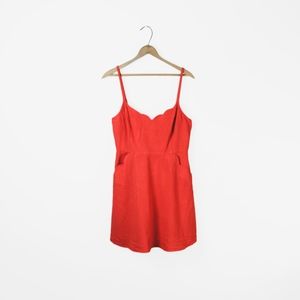 UO // Scallop Trim Coral Sundress (NWOT)
